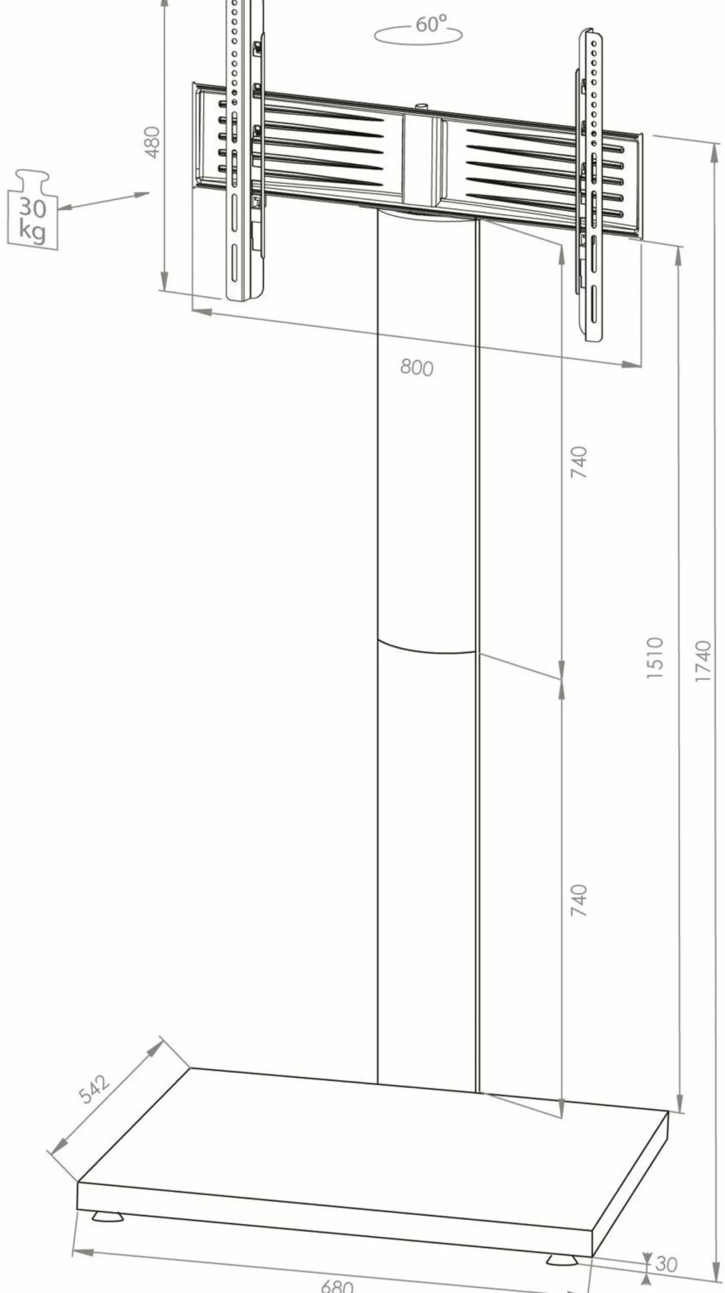 New VCM TV-Standfuß Onu