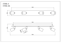 GLOBO Lighting Wand-/Deckenspot DREW