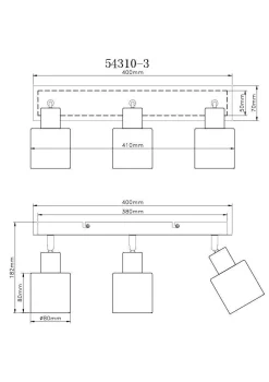 GLOBO Lighting Wand-/Deckenspot HOLLSY