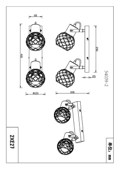 GLOBO Lighting Wand-/Deckenspot LACKY
