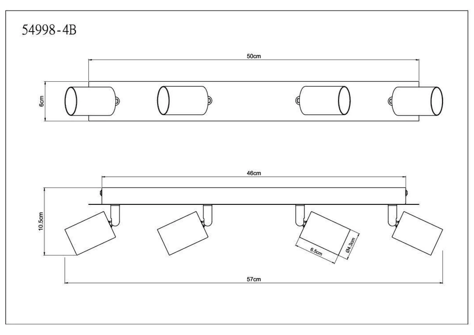 GLOBO Lighting Wand-/Deckenspot LILIANA