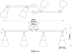 GLOBO Lighting Wand-/Deckenspot MUBBY