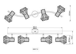 GLOBO Lighting Wand-/Deckenspot PRISKA