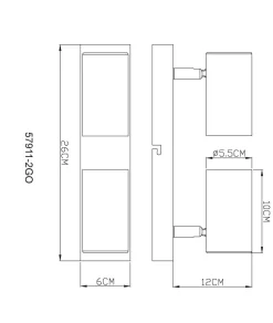 GLOBO Lighting Wand-/Deckenspot ROBBY