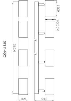 GLOBO Lighting Wand-/Deckenspot ROBBY