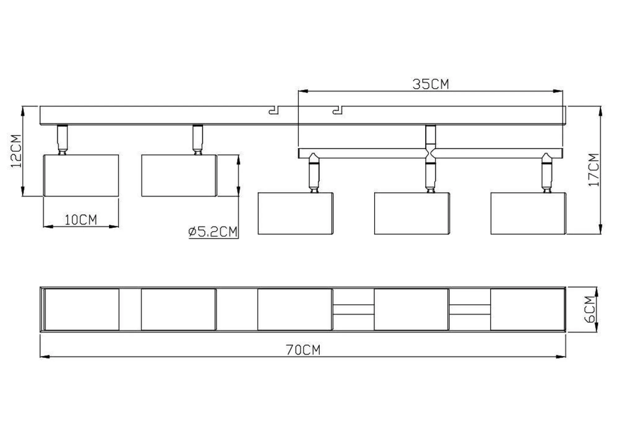 Sale GLOBO Lighting Wand-/Deckenspot ROBBY
