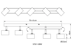 GLOBO Lighting Wand-/Deckenspot ROBBY