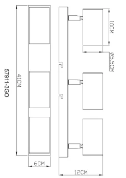 GLOBO Lighting Wand-/Deckenspot ROBBY