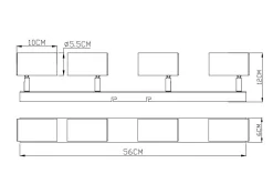 GLOBO Lighting Wand-/Deckenspot ROBBY