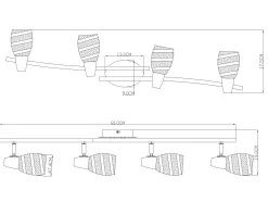 GLOBO Lighting Wand-/Deckenspot ROY