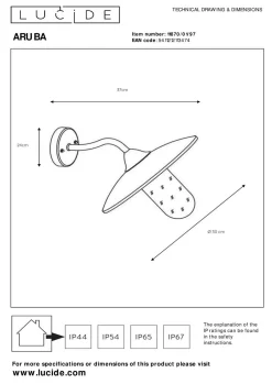 LUCiDE Wandleuchte ARUBA