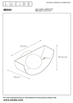 LUCiDE Wandleuchte BENNI