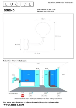 LUCiDE Wandleuchte BEREND