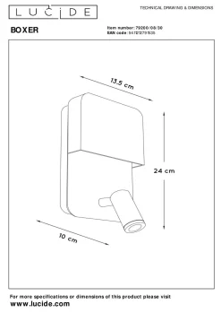 LUCiDE Wandleuchte BOXER