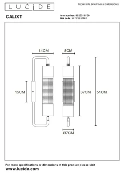LUCiDE Wandleuchte CALIXT