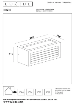 LUCiDE Wandleuchte DIMO