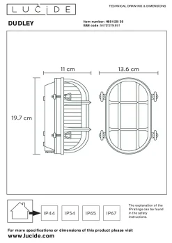 Best LUCiDE Wandleuchte DUDLEY