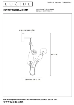 LUCiDE Wandleuchte EXTRAVAGANZA CHIMP