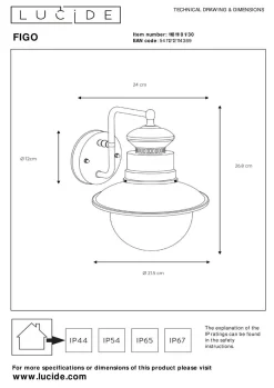 LUCiDE Wandleuchte FIGO