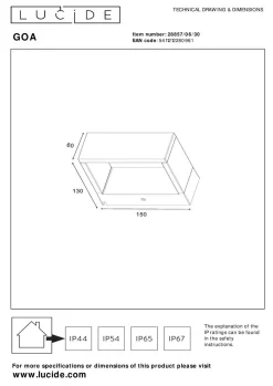LUCiDE Wandleuchte GOA