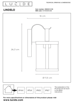 Hot LUCiDE Wandleuchte LINDELO