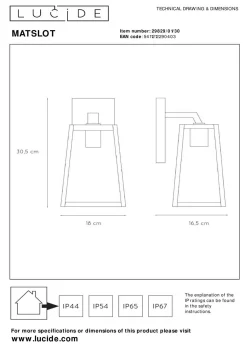 Hot LUCiDE Wandleuchte MATSLOT