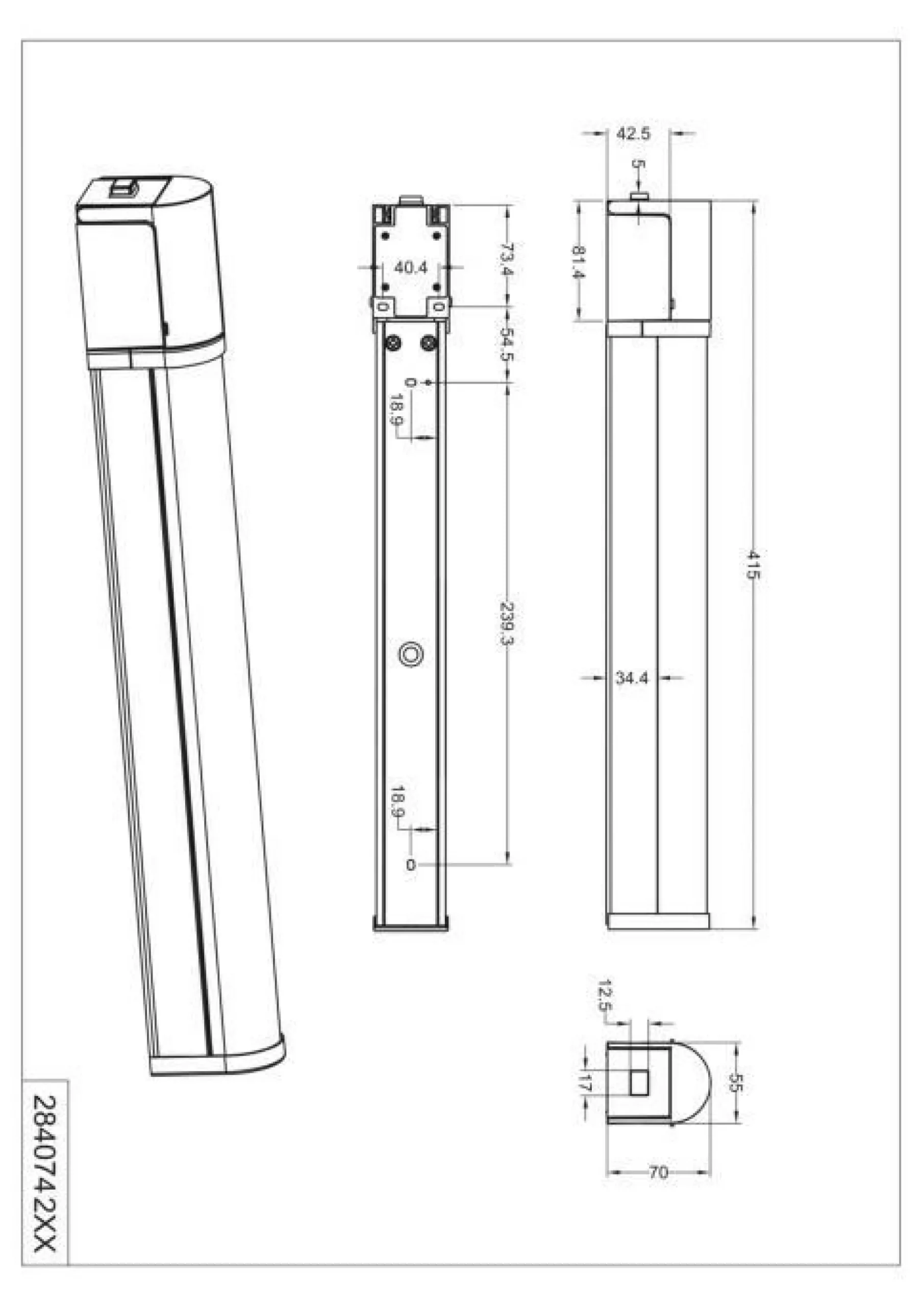 TRIO-Leuchten Wandleuchte PIERA