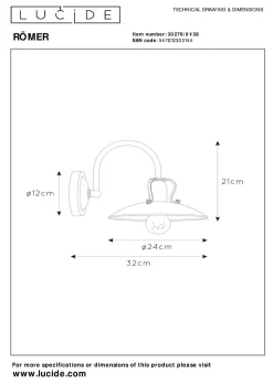 LUCiDE Wandleuchte RÖMER