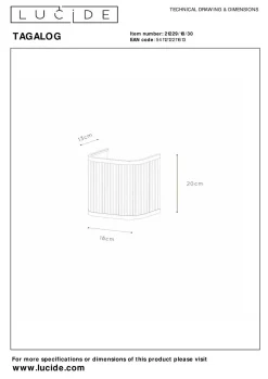 LUCiDE Wandleuchte TAGALOG