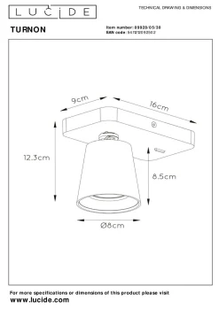 New LUCiDE Wandleuchte TURNON