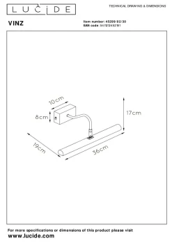 LUCiDE Wandleuchte VINZ