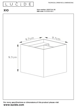 LUCiDE Wandleuchte XIO