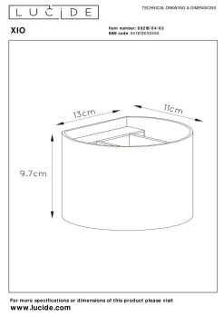 Best LUCiDE Wandleuchte XIO