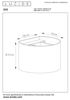 LUCiDE Wandleuchte XIO