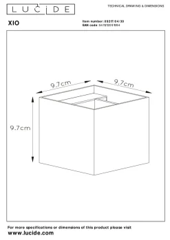 LUCiDE Wandleuchte XIO