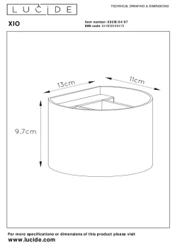 LUCiDE Wandleuchte XIO