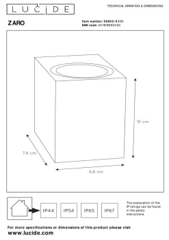 LUCiDE Wandleuchte ZARO