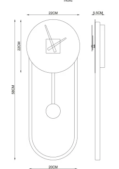 GLOBO Lighting Wanduhr SUSSY
