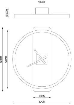 New GLOBO Lighting Wanduhr SUSSY