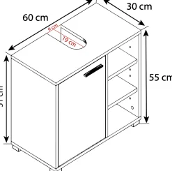 New VCM Waschbeckenunterschrank ZALO
