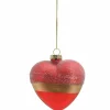 Sale casa NOVA Weihnachtskugel Herz GOLDEN STRIPE