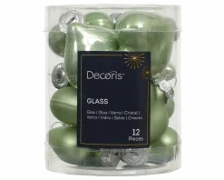 Sonstige Weihnachtskugel-Box Herzen MATCHAGRÜN