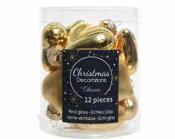 Best Sonstige Weihnachtskugel-Box Herzen HELL GOLD