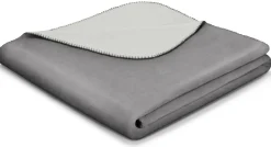 New Biederlack Wohndecke BASIC graphit-silber