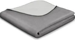 New Biederlack Wohndecke BASIC graphit-silber