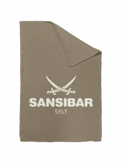 SANSIBAR Wohndecke taupe/weiß
