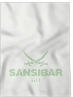 SANSIBAR Wohndecke weiß/grün