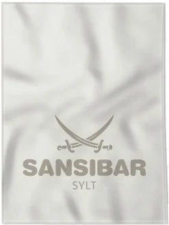 SANSIBAR Wohndecke weiß/taupe
