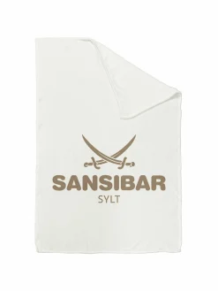 SANSIBAR Wohndecke weiß/taupe