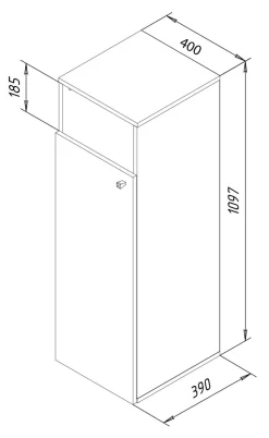 VCM Wäscheschrank DRESO